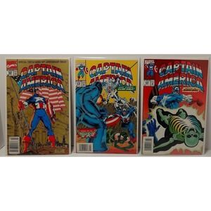 Captain‎ America #383 #387 #389 Newsstand Lot VF-NM Marvel 199091 Jim Lee